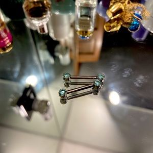 Anatometal Gem Threadless Barbells Pair